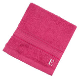 BYFT Daffodil Monogrammed Face Towel Fuchsia Pink 30 x 30 Cm