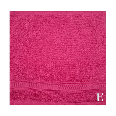 BYFT Daffodil Monogrammed Face Towel Fuchsia Pink 30 x 30 Cm