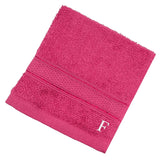 BYFT Daffodil Monogrammed Face Towel Fuchsia Pink 30 x 30 Cm