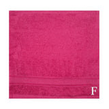 BYFT Daffodil Monogrammed Face Towel Fuchsia Pink 30 x 30 Cm