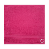 BYFT Daffodil Monogrammed Face Towel Fuchsia Pink 30 x 30 Cm