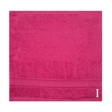 BYFT Daffodil Monogrammed Face Towel Fuchsia Pink 30 x 30 Cm