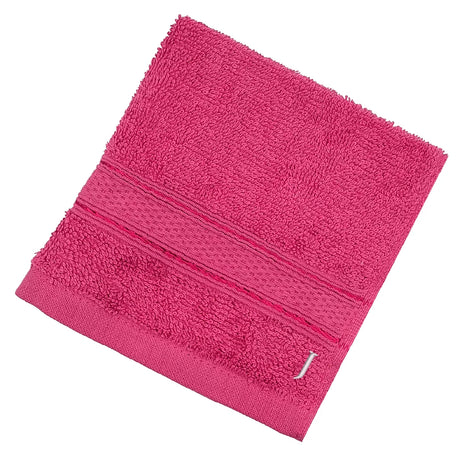 BYFT Daffodil Monogrammed Face Towel Fuchsia Pink 30 x 30 Cm