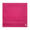BYFT Daffodil Monogrammed Face Towel Fuchsia Pink 30 x 30 Cm
