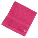 BYFT Daffodil Monogrammed Face Towel Fuchsia Pink 30 x 30 Cm