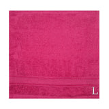 BYFT Daffodil Monogrammed Face Towel Fuchsia Pink 30 x 30 Cm