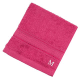 BYFT Daffodil Monogrammed Face Towel Fuchsia Pink 30 x 30 Cm