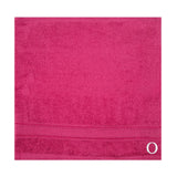 BYFT Daffodil Monogrammed Face Towel Fuchsia Pink 30 x 30 Cm
