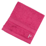 BYFT Daffodil Monogrammed Face Towel Fuchsia Pink 30 x 30 Cm