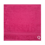 BYFT Daffodil Monogrammed Face Towel Fuchsia Pink 30 x 30 Cm