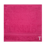 BYFT Daffodil Monogrammed Face Towel Fuchsia Pink 30 x 30 Cm