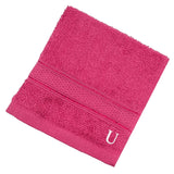 BYFT Daffodil Monogrammed Face Towel Fuchsia Pink 30 x 30 Cm