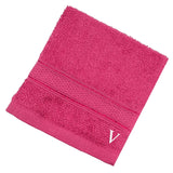 BYFT Daffodil Monogrammed Face Towel Fuchsia Pink 30 x 30 Cm