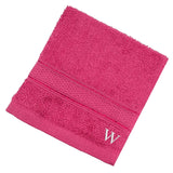 BYFT Daffodil Monogrammed Face Towel Fuchsia Pink 30 x 30 Cm