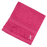 BYFT Daffodil Monogrammed Face Towel Fuchsia Pink 30 x 30 Cm