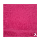 BYFT Daffodil Monogrammed Face Towel Fuchsia Pink 30 x 30 Cm