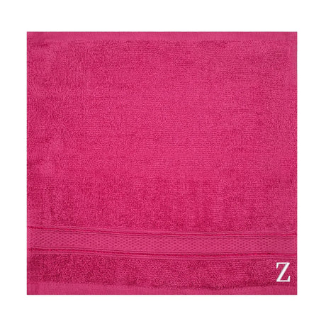 BYFT Daffodil Monogrammed Face Towel Fuchsia Pink 30 x 30 Cm