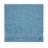BYFT Daffodil Monogrammed Face Towel Light Blue 30 x 30 Cm