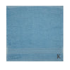 BYFT Daffodil Monogrammed Face Towel Light Blue 30 x 30 Cm