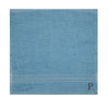 BYFT Daffodil Monogrammed Face Towel Light Blue 30 x 30 Cm