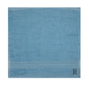 BYFT Daffodil Monogrammed Face Towel Light Blue 30 x 30 Cm