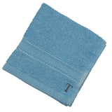 BYFT Daffodil Monogrammed Face Towel Light Blue 30 x 30 Cm