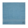BYFT Daffodil Monogrammed Face Towel Light Blue 30 x 30 Cm