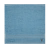 BYFT Daffodil Monogrammed Face Towel Light Blue 30 x 30 Cm