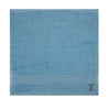 BYFT Daffodil Monogrammed Face Towel Light Blue 30 x 30 Cm