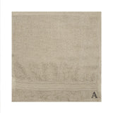 BYFT Daffodil Monogrammed Face Towel Light Grey 30 x 30 Cm