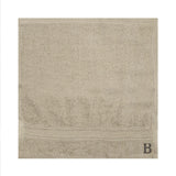 BYFT Daffodil Monogrammed Face Towel Light Grey 30 x 30 Cm