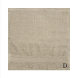 BYFT Daffodil Monogrammed Face Towel Light Grey 30 x 30 Cm