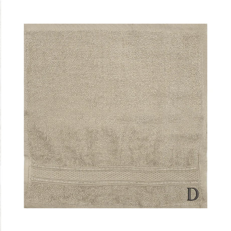 BYFT Daffodil Monogrammed Face Towel Light Grey 30 x 30 Cm