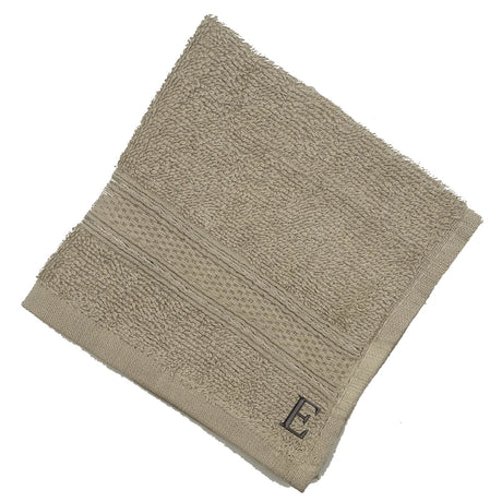 BYFT Daffodil Monogrammed Face Towel Light Grey 30 x 30 Cm