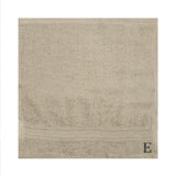 BYFT Daffodil Monogrammed Face Towel Light Grey 30 x 30 Cm