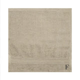 BYFT Daffodil Monogrammed Face Towel Light Grey 30 x 30 Cm