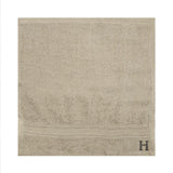 BYFT Daffodil Monogrammed Face Towel Light Grey 30 x 30 Cm