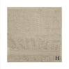 BYFT Daffodil Monogrammed Face Towel Light Grey 30 x 30 Cm