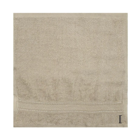 BYFT Daffodil Monogrammed Face Towel Light Grey 30 x 30 Cm
