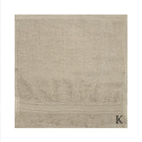 BYFT Daffodil Monogrammed Face Towel Light Grey 30 x 30 Cm