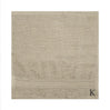 BYFT Daffodil Monogrammed Face Towel Light Grey 30 x 30 Cm