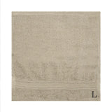 BYFT Daffodil Monogrammed Face Towel Light Grey 30 x 30 Cm