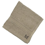 BYFT Daffodil Monogrammed Face Towel Light Grey 30 x 30 Cm