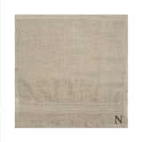 BYFT Daffodil Monogrammed Face Towel Light Grey 30 x 30 Cm