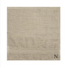 BYFT Daffodil Monogrammed Face Towel Light Grey 30 x 30 Cm