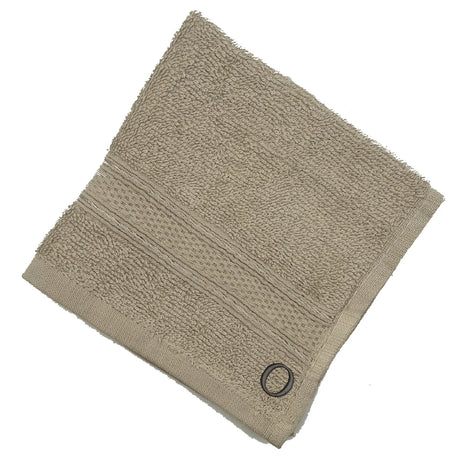 BYFT Daffodil Monogrammed Face Towel Light Grey 30 x 30 Cm
