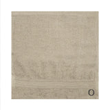 BYFT Daffodil Monogrammed Face Towel Light Grey 30 x 30 Cm