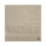 BYFT Daffodil Monogrammed Face Towel Light Grey 30 x 30 Cm