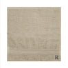 BYFT Daffodil Monogrammed Face Towel Light Grey 30 x 30 Cm
