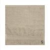 BYFT Daffodil Monogrammed Face Towel Light Grey 30 x 30 Cm
